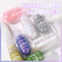 Thumbnail for DAGEDA Body Glitter Gel, Roll-on Face Glitter for Mermaid Makeup Festival Rave Accessories, Holographic Hair Glitter Gel,Body Shimmer Halloween Makeup for Rave Party (Sparkling Pink)