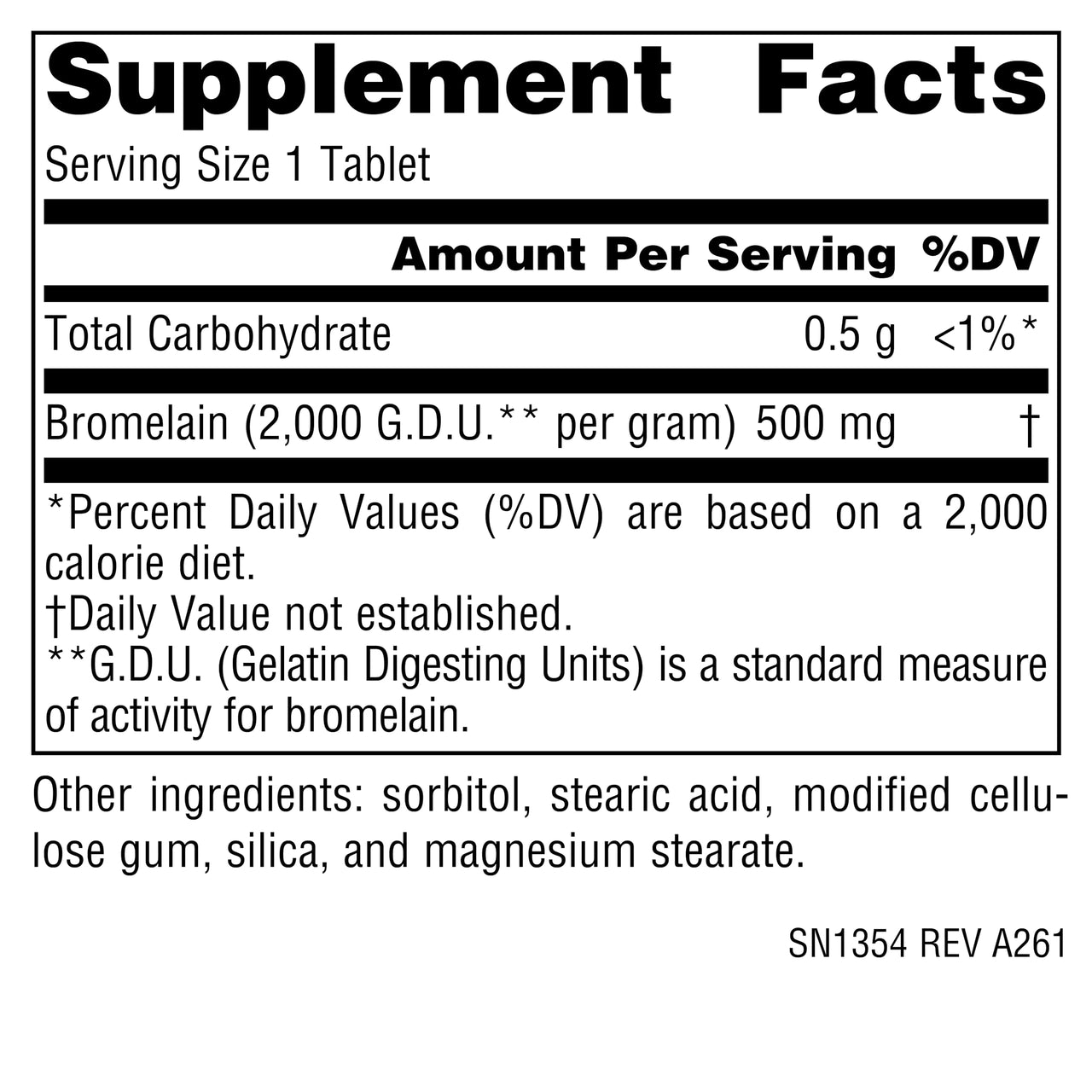 Source Naturals Bromelain,Pineapple Enzyme, 2,000 GDU/GRAM - 500 MG - 60 Vegan Tablets