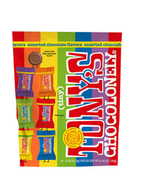 Thumbnail for Tony’s Chocolonely Assorted Chocolate Candy Pieces, Belgian Milk & Dark Chocolate, Caramel Sea Salt, Almond Sea Salt, Honey Almond Nougat, Pretzel Toffee, Made From Quality Fairtrade Cocoa, 4.44 Oz