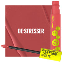 Thumbnail for Maybelline Super Stay Matte Ink Liquid Lip Color, Moodmakers Lipstick Collection, Long Lasting, Transfer Proof Lip Makeup, De-Stresser, Mauve Nude, 1 Count