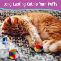 Thumbnail for SPOT Kitty Yarn Puffs Cat Toy -Woolen Yarn Balls Cat Toys with Catnip for Cats and Kittens to Bite, Swat, and Chase, Interactive Cat Toy, 4 Pieces