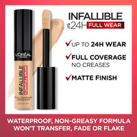 Thumbnail for L'Oreal Paris Makeup Infallible Full Wear Waterproof Matte Concealer, Full Coverage, Ivory, 0.33 fl. oz.