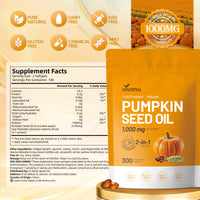 Thumbnail for VivoNu Pumpkin Seed Oil with Saw Palmetto Capsules | Cold Pressed, Pure Virgin Oil, Essential Fatty Acids & Phytosterols | 300 SoftgelsSupports Hair, Urinary, Bladder & Prostate Health | Non-GMO