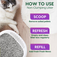 Thumbnail for Fresh News Recycled Paper Multi-Cat Pellet Non-Clumping Paper Cat Litter, 25 Pound, 2X Odor Control, Made in USA