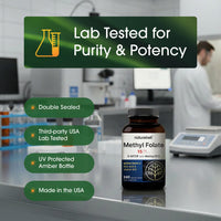 Thumbnail for NatureBell Methyl Folate 15mg - 240 Capsules - 5-MTHF with Methyl B12-15mg L-Methylfolate & 1,000mcg Vitamin B12 - Energy & Cognitive Support Supplement* - Gluten-Free & Non-GMO