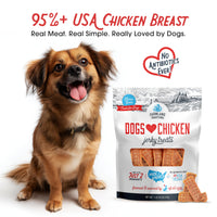 Thumbnail for Farmland Traditions Dogs Love Chicken Jerky Dog Treats, Premium Two-Ingredient Dog Jerky with USA-Raised, Human-Grade Chicken & No Antibiotics Ever, 1 Pound (Pack of 1) Bag
