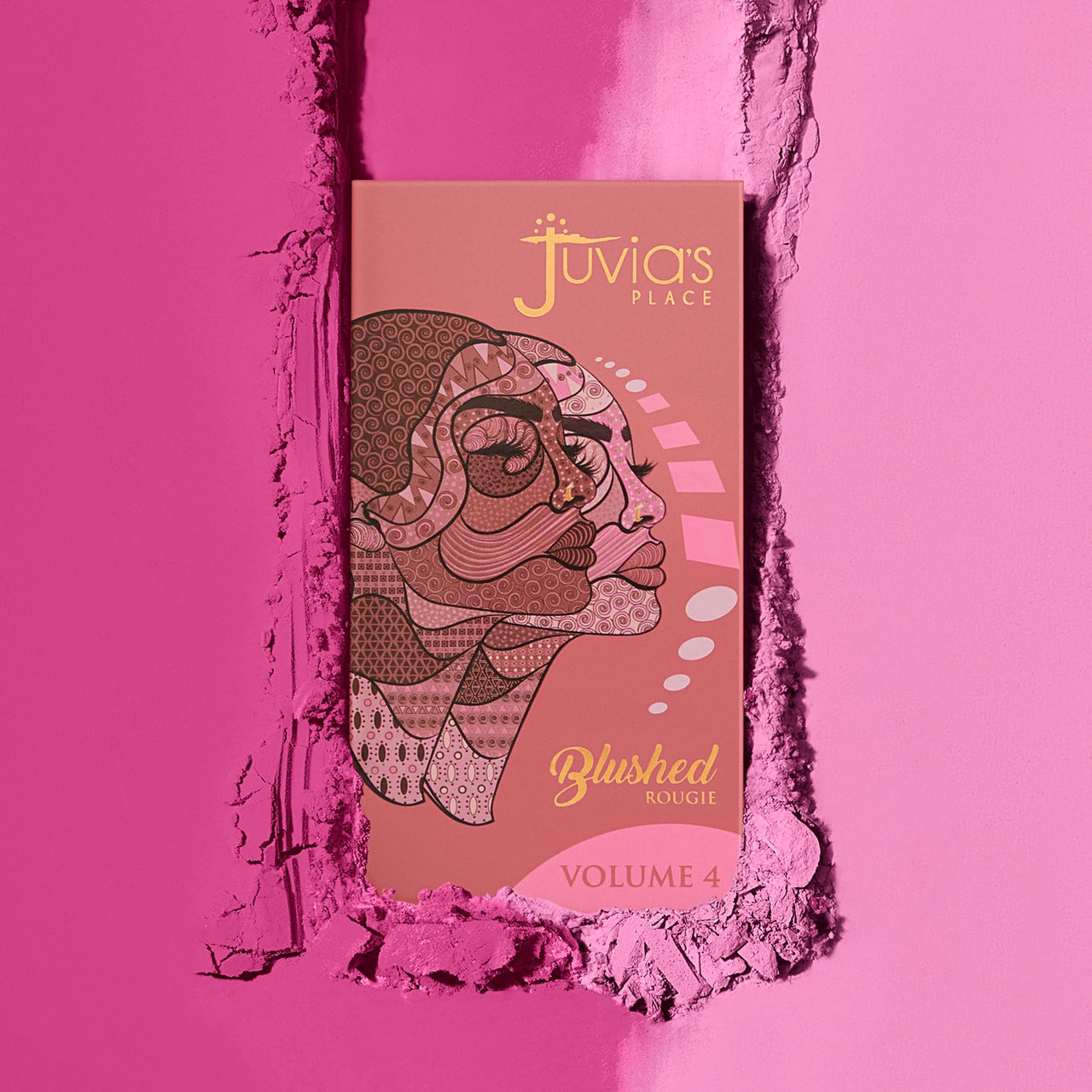 Juvia's Place Blushed Duo Blush Volume4 - Two Tone Pigmented Buildable Pressed Mineral Powder - Rosy Natural Cheeks Matte Fresh Finish for All Skin Color