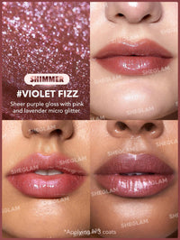 Thumbnail for SHEGLAM Pout-Perfect Moisturizing Solid Lip Gloss Shimmer Lip Plumper - Violet Fizz