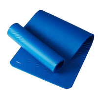 Thumbnail for Amazon Basics Extra Thick Exercise Yoga Gym Floor Mat with Carrying Strap, 74 x 24 x .5 Inches, Blue