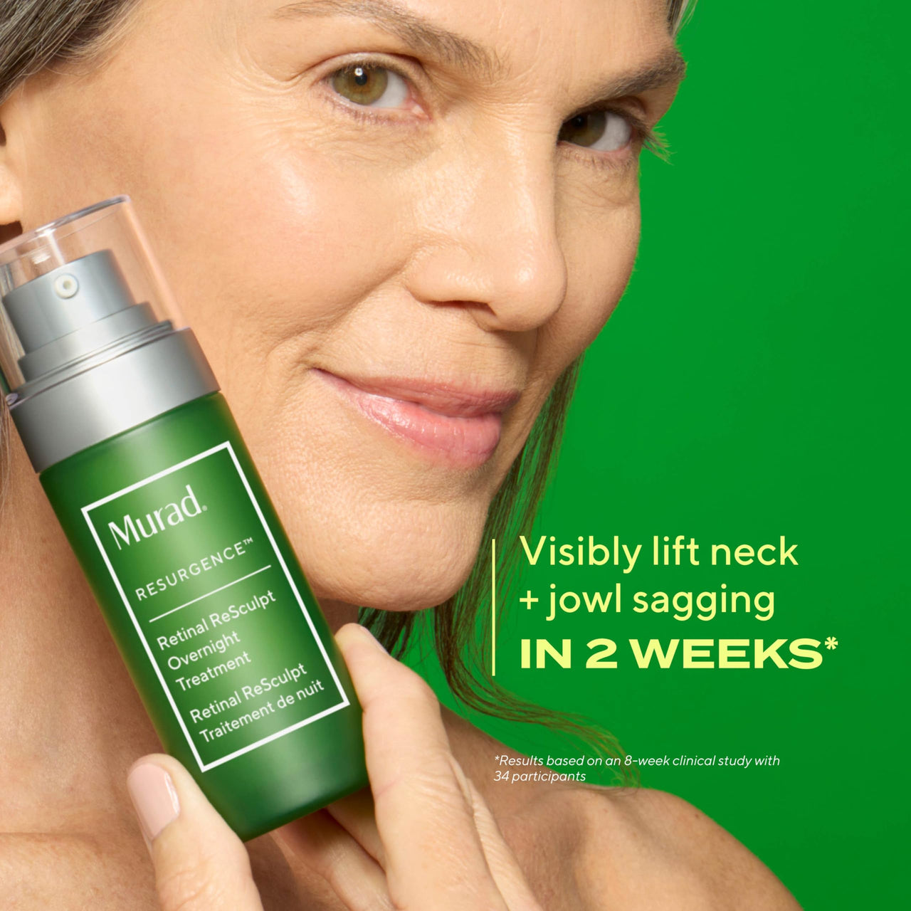 Murad Retinal ReSculpt Overnight Treatment - Advanced Face and Neck Serum with Encapsulated Retinal, Kangaroo Paw, Olive, & Oat Smooths Deep Wrinkles and Crepey Skin, & Lifts Sagging Skin - 1 Fl Oz