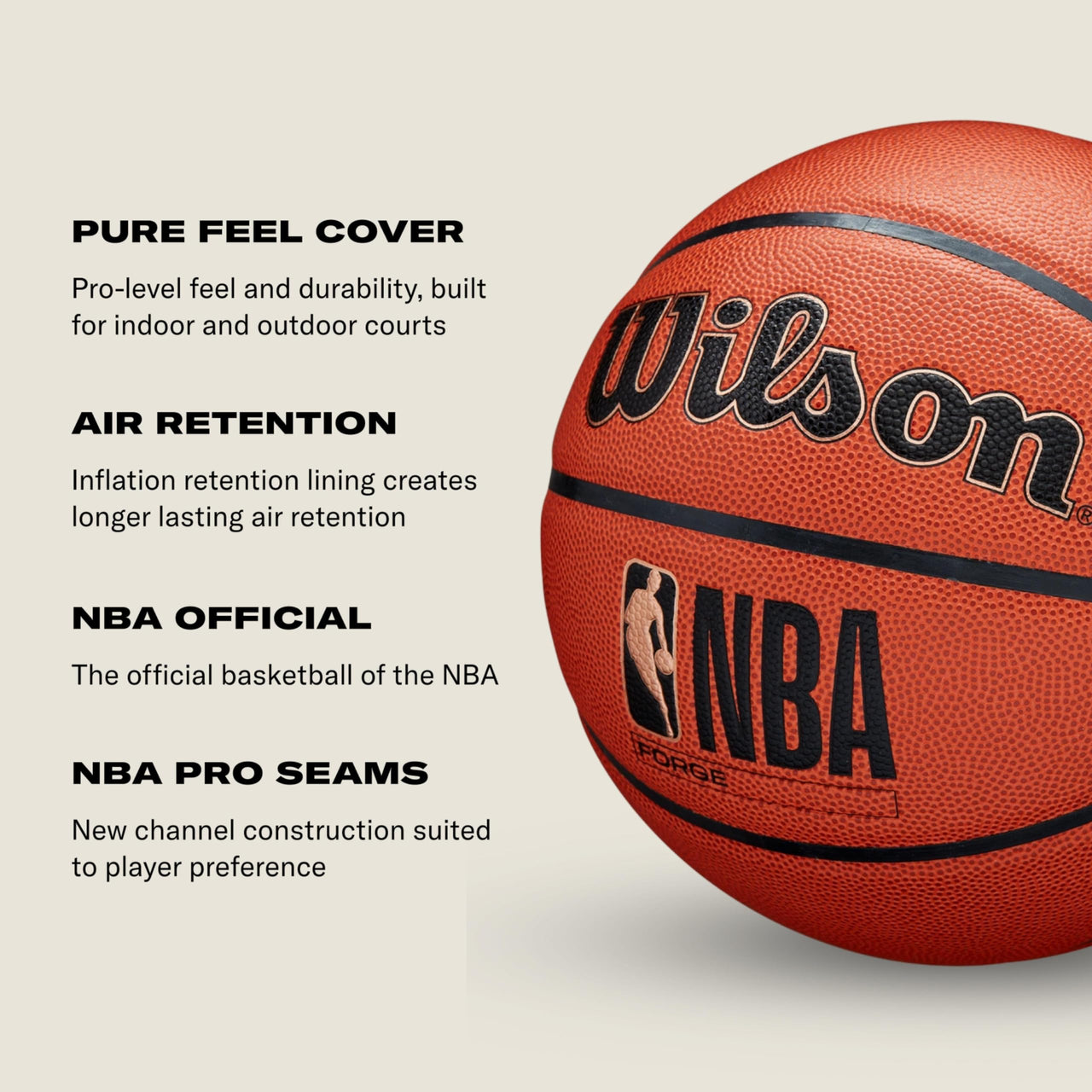 WILSON NBA Forge Indoor/Outdoor Basketball - Teal, Size 6-28.5"