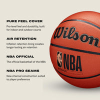 Thumbnail for WILSON NBA Forge Indoor/Outdoor Basketball - Teal, Size 6-28.5