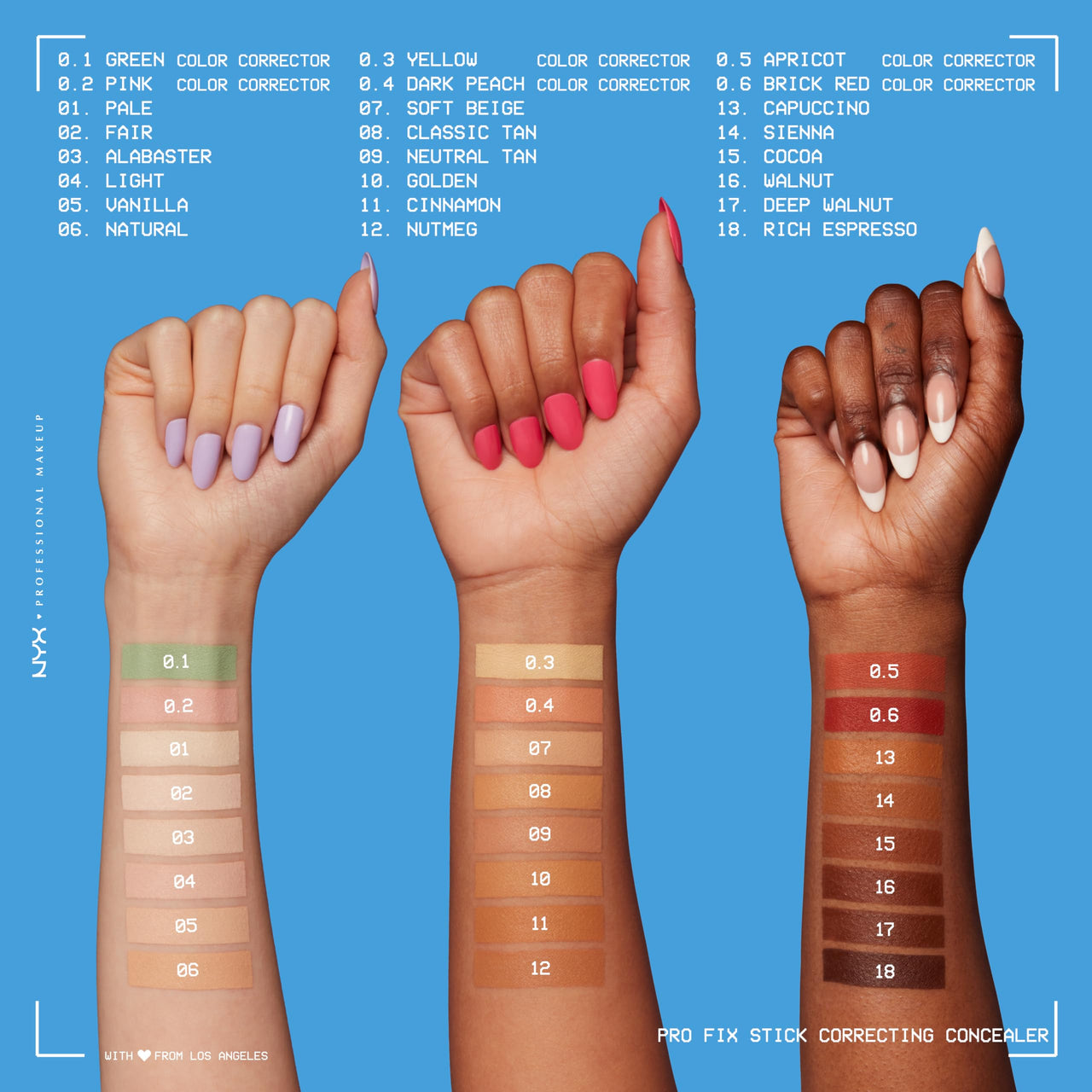 NYX PROFESSIONAL MAKEUP Pro Fix Stick Correcting Concealer, Buildable Medium Coverage Concealer Stick - Deep Walnut