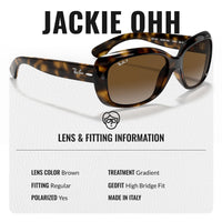 Thumbnail for Ray-Ban RB4101 Jackie Ohh Polarized Butterfly Shape Sunglasses With Eyewear Kit Bundle - High Bridge Fit - Ideal Formal and Casual Eyewear - Beach Sunglasses