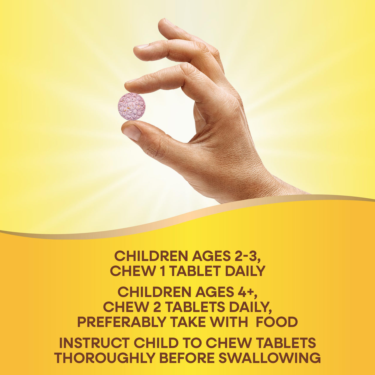 Nature's Way Alive! Children's Daily Chewable Multivitamin Supports Bone, Eye, Immune Health*, Orange and Berry Fruit Flavored, Gluten Free, 120 Tablets