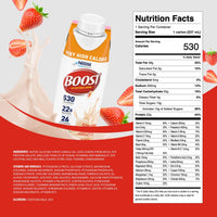 Thumbnail for Boost Very High Calorie Strawberry Nutritional Drink – 22g Protein, 530 Nutrient Rich Calories, 8 Fl Oz (Pack of 24)
