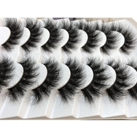 Thumbnail for Pooplunch False Eyelashes Faux Mink Lashes Cat-Eye Look 18MM Wispy Long 8D Volume Fake Eyelash Strips 7 Pairs Pack
