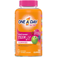 Thumbnail for One A Day Teen for Her Multivitamin Gummies, Gummy Multivitamins with Vitamin A, C, D, E and Zinc for Immune Health Support, Physical Energy & more, 150 Count