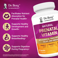 Thumbnail for Dr. Berg Natural Prenatal Vitamins for Women (Pregnant & Nursing) - Prenatal Vitamins with Folate, Vitamins, Minerals, Omegas, &11 Powerful Superfoods - Womens Prenatal Multivitamin - 60 Capsules