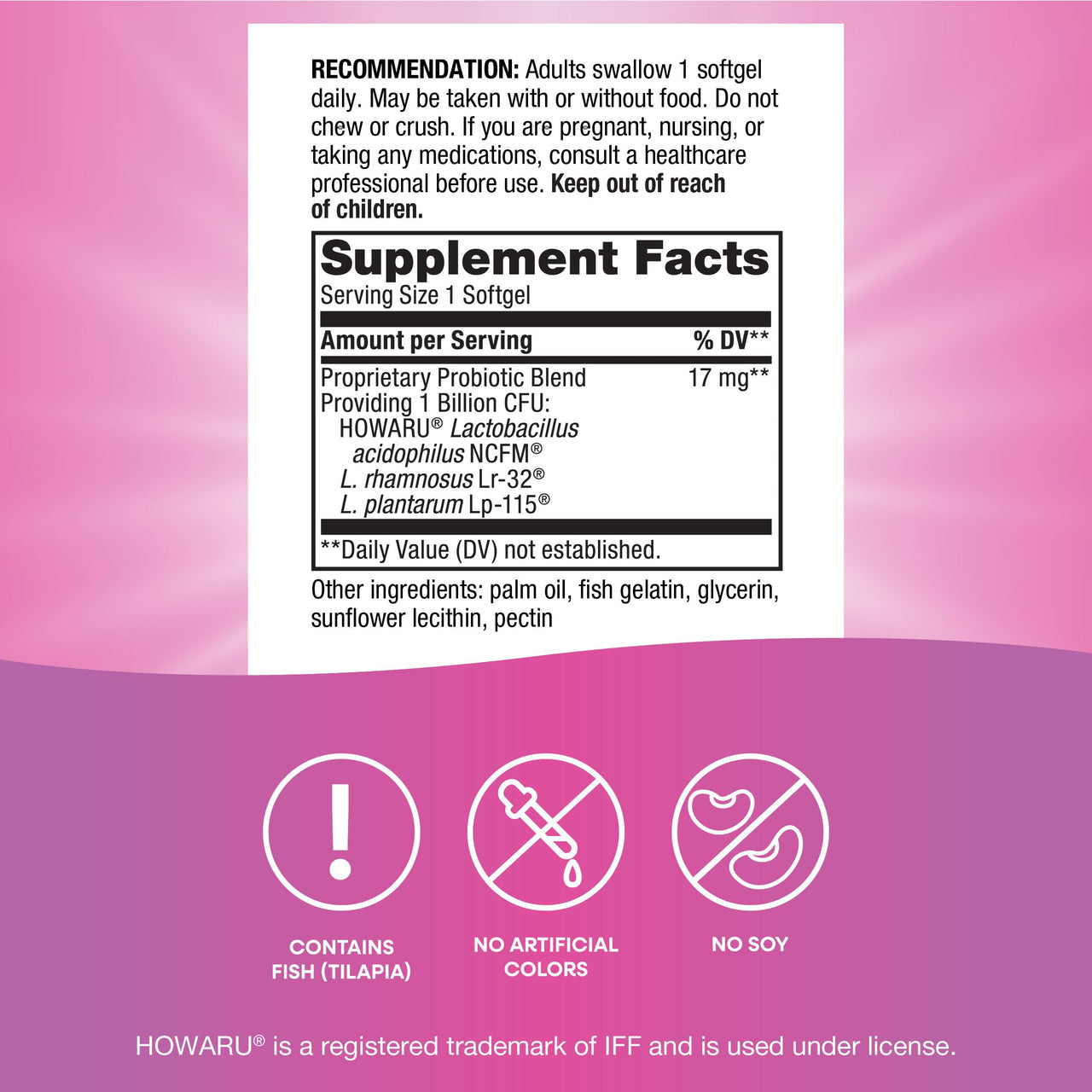 Nature's Way Women's Probiotic Pearls, Supports Vaginal and Digestive Health*, 1 Billion Live Cultures, Protects Against Occasional Bloating & Constipation*, Easy-to-Swallow Softgels, 30 Count