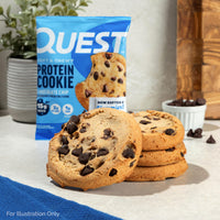 Thumbnail for Quest Nutrition Chocolate Chip Protein Cookie, 15g Protein, 1g Sugar, 2g Net Carbs, Keto Friendly, High Protein, Low Carb; 12 Count
