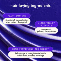 Thumbnail for amika bust your brass toning + strength repair mask, 250ml
