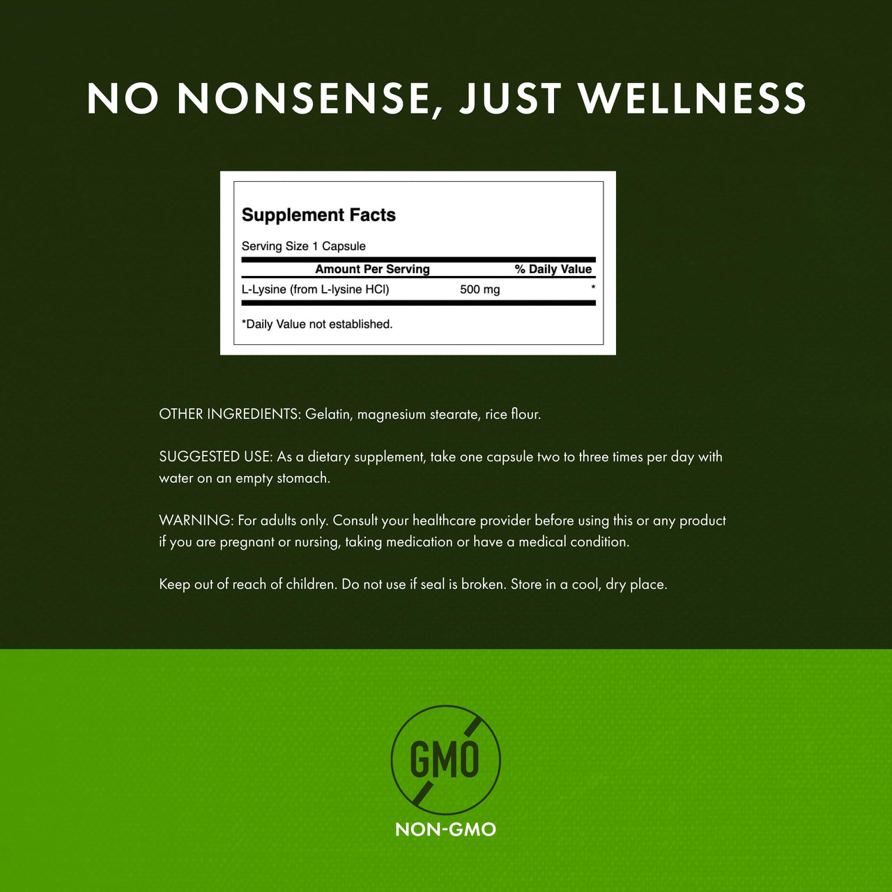 Swanson L-Lysine - Amino Acid for Stress, Antioxidant, Nervous System & Immune Support - Aids Calmness & Relaxation* - Non-GMO - 300 Capsules