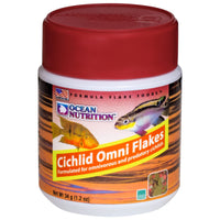 Thumbnail for Ocean Nutrition Fish Food - Cichlid Fish Food, High Protein Fish Flakes, Tropical Fish Flakes, Ideal Cichlid Food for Angelfish, Kribensis, Ram Cichlids and More, Made in The USA, 1.2 oz (34 g)