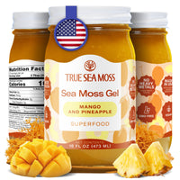 Thumbnail for TrueSeaMoss Sea Moss Gel – Made in USA – Wildcrafted Seamoss, Fruits & Jarred Vegetables – Mango/Pineapple, Pack of 1 (Labels may Vary)