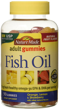Thumbnail for Nature Made Fish Oil Adult Gummies - Orange Lemon & Strawberry Banana 90 Ct, Pack of 2
