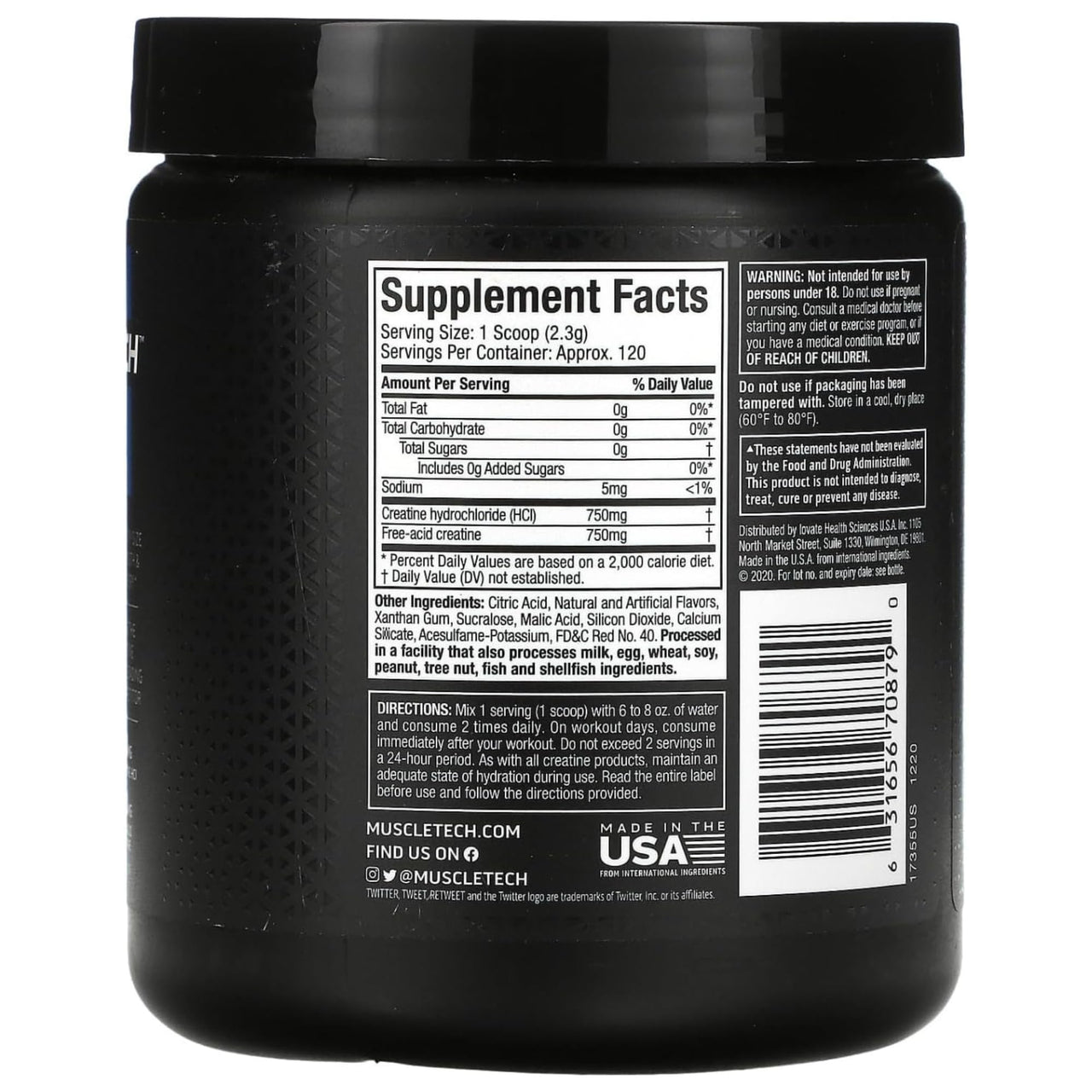 MuscleTech Cell-Tech Creactor - Creatine HCl Formula - Muscle Builder for Men & Women - Creatine HCl + Free-Acid Creatine Supplements - Fruit Punch Extreme, 120 Servings