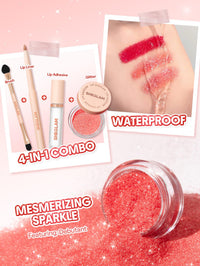 Thumbnail for SHEGLAM Lip Dazzler Glitter Kit Long-Lasting Glitter Lip Gloss Sexy Super Stay Non-Sticky Shiny Liquid Kit Lipstick Y2K-Curtain Call