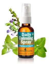 Thumbnail for Herb Pharm Herbs on The Go Certified Organic Daily Calming Portable Spray, Adaptogenic Support*, 1 Ounce