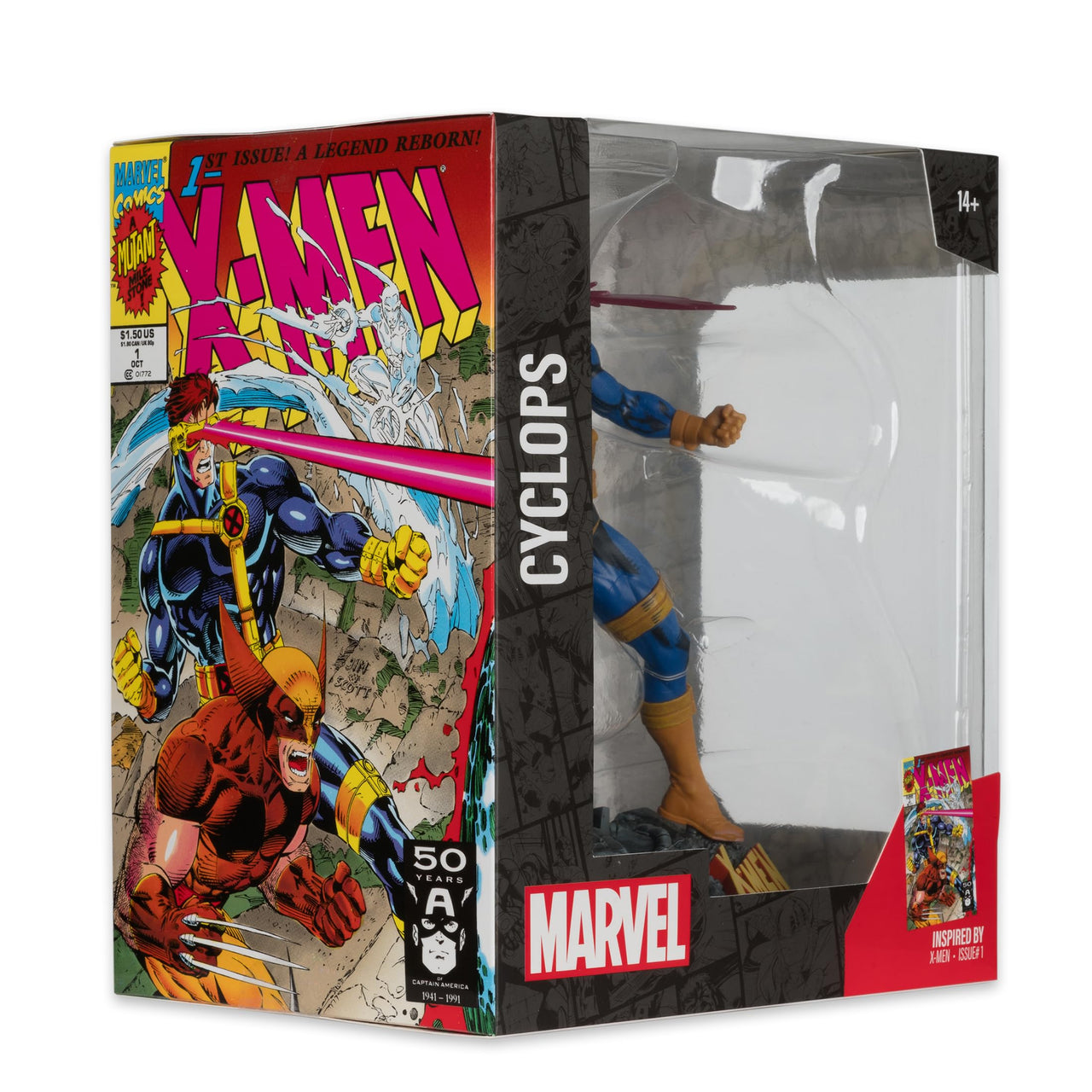 McFarlane Toys - Marvel Cyclops 1:10th Scale Collectible with Scene (X-Men #1)