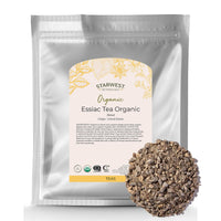 Thumbnail for Starwest Botanicals Essiac Tea Organic - Caffeine Free Herbal Blend, Loose Leaf Burdock Root, Slippery Elm Bark, Sheep Sorrel, & Rhubarb, Certified Kosher, Non-GMO - Bulk 1 lb Bag