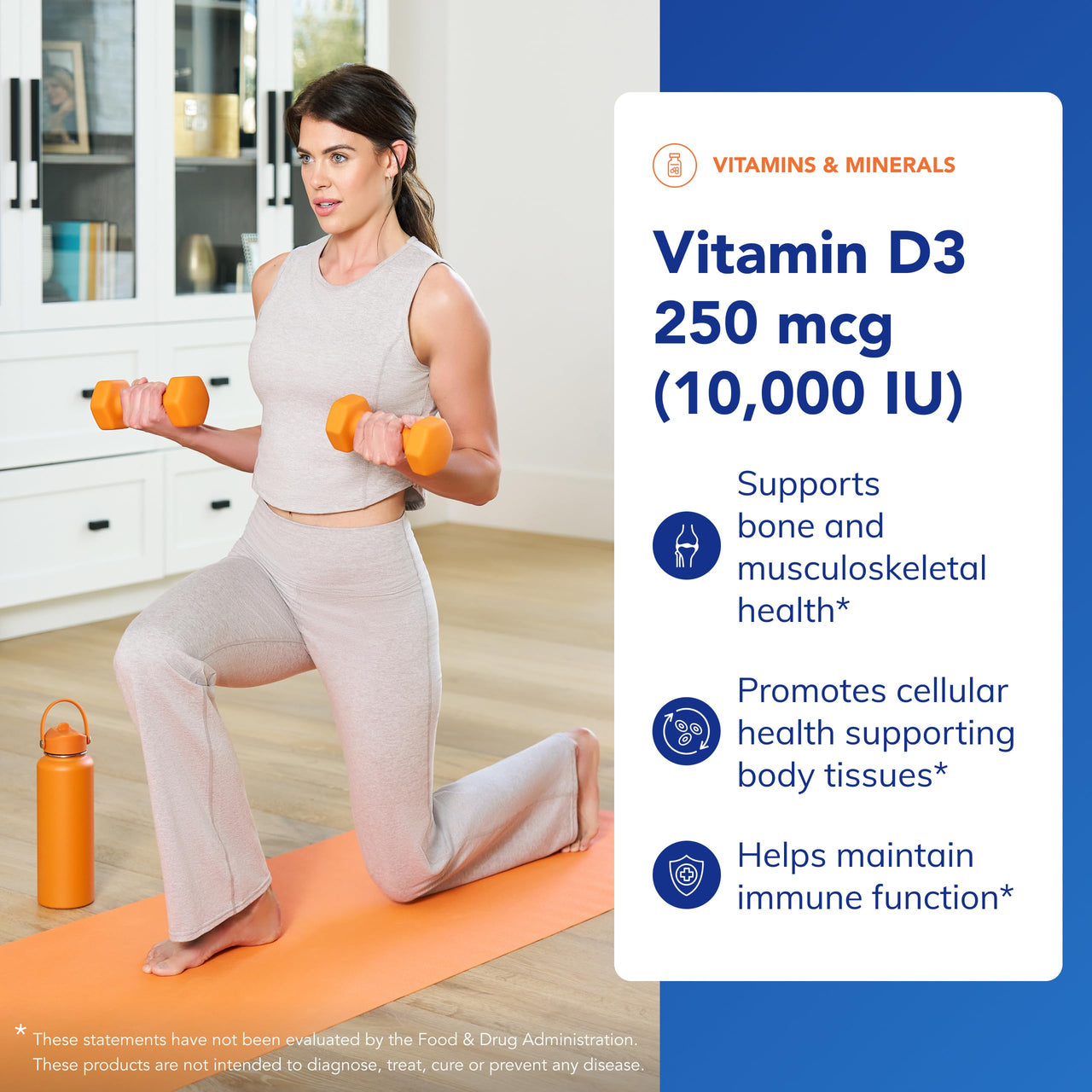 Pure Encapsulations Vitamin D3 250 mcg (10,000 IU) - Supplement to Support Bone, Joint, Breast, Heart, Colon & Immune Health* - with Premium Vitamin D - 120 Capsules