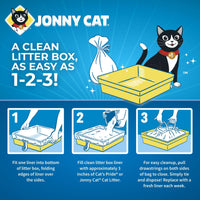 Thumbnail for Jonny Cat Litter Box Liners: Heavy Duty - Tear & Leak Resistant - Drawstring Close - Jumbo, 5 Count