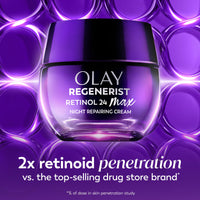 Thumbnail for Olay Retinol Night Cream for Women, MAX, Anti-Aging Face Mousturizer, Fragrance-Free, Non Greasy - Anti-Wrinkle, Smooth Fine Lines, Hydrating Skin Care - Triple Collagen Cream, Niacinamide, 1.7oz