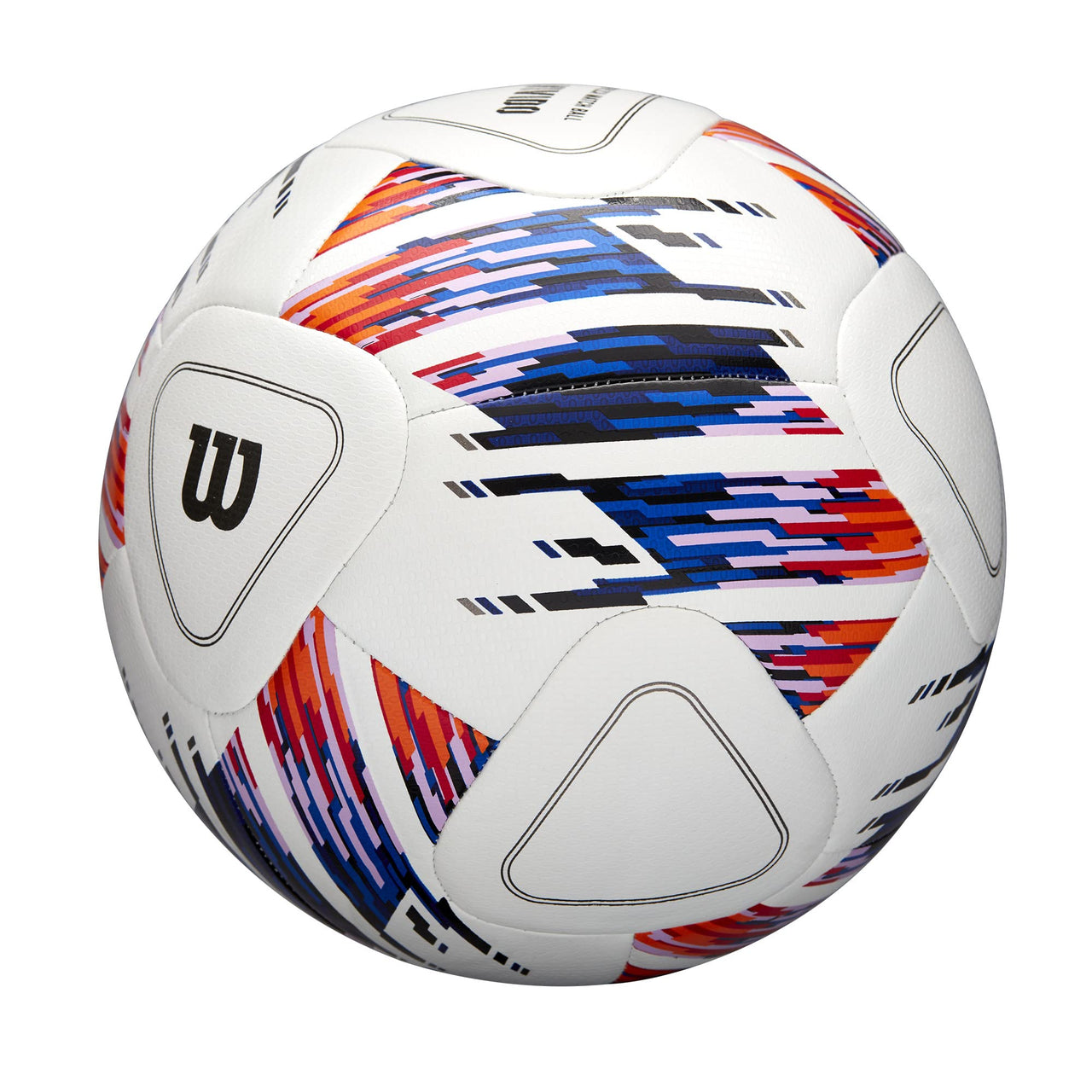 WILSON NCAA Vivido Replica Soccer Ball - Size 4, White/Orange/Purple