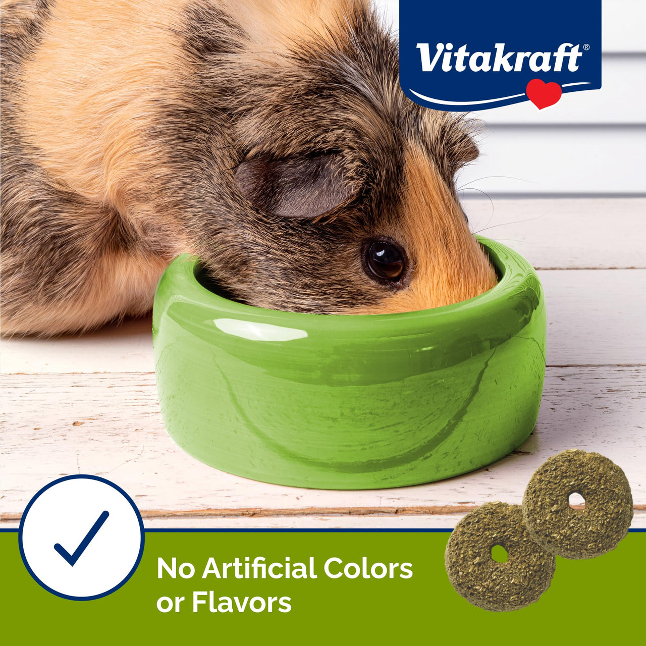 Vitakraft Nibble Rings Small Animal Treat, 10.6 oz Healthy Crunchy Snack for Rabbits, Guinea Pigs, Hamsters & Other Small Pets, Wholesome Wheat & Alfalfa, Added Vitamins & No Artificial Flavors