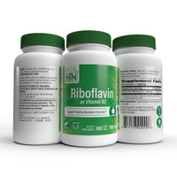 Thumbnail for Health Thru Nutrition Riboflavin 100mg Vitamin B2 100 Vegecaps | Supports Healthy Energy Metabolic Function & Nervous System | 3rd Party Tested | Non-GMO Soy & Gluten Free Hypoallergenic