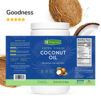 Thumbnail for De La Cruz Extra Virgin Coconut Oil - 100% Pure for Skin and Hair - Cooking - Multipurpose, Unrefined and Cold Pressed - 30 Fl OZ