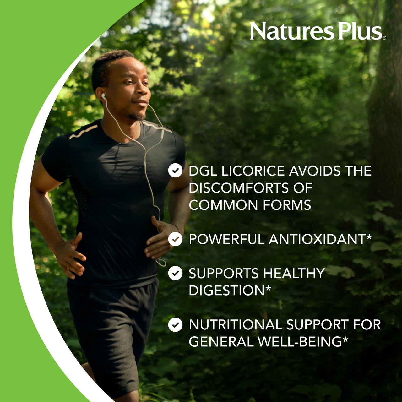 NaturesPlus Herbal Actives Licorice (DGL) 500 mg - 60 Capsules, Pack of 2 - Supports Healthy Digestion & Overall Well-Being - Vegetarian, Gluten Free - 120 Total Servings