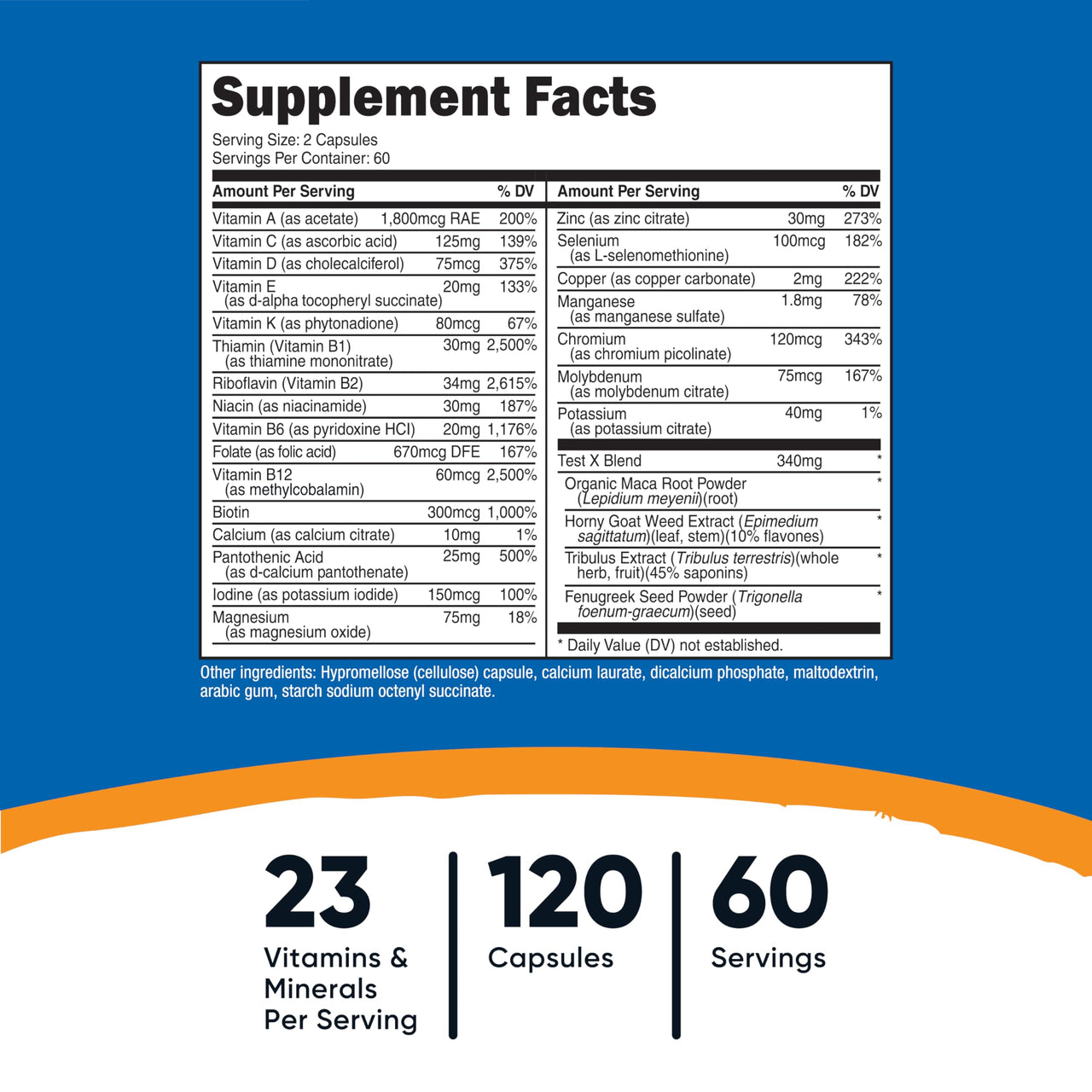 Nutricost Multivitamin for Men 120 Capsules - Vitamins and Minerals for The Healthy Man