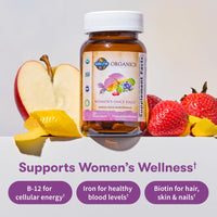 Thumbnail for Garden of Life Organics Multivitamin for Women - Women's Once Daily Multi - Whole Food Multi with Iron, Biotin, Vegan Organic Womens Multivitamin for Health, Energy Hair Skin and Nails, 60 Tablets
