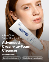 Thumbnail for Remedy for Rich Cream Cleansing | Cream-to-Foam Face Wash with Ceramides, Glycerin and Panthenol | Hydrating Cleanser for Normal to Dry Skin | By Dermatologist Dr. Shah, 5 fl. Oz