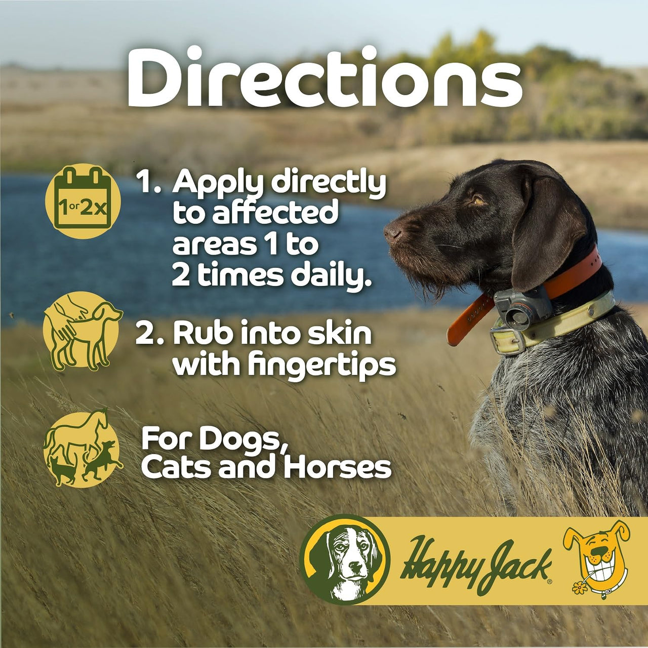 Happy Jack Skin Balm Hot Spot & Itchy Skin Relief for Dogs, Cats & Horses (4 oz), Softens, Aids Healing of Hot Spots, Fast Relief to Intense Itching, Scratching & Gnawing