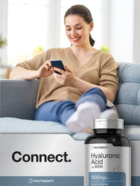 Thumbnail for Horbäach Hyaluronic Acid with MSM | 1000 mg | 120 Capsules | Non-GMO and Gluten Free Supplement | Bioavailable Formula