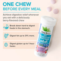 Thumbnail for Zenwise Health Digestive Enzyme Breath Mints for Gut Health, Delicious Berry Flavor - Digestive Enzymes for Bloating Relief & Gut Support - Multi Enzymes Digestion Supplement - 30 Chewable Tablet