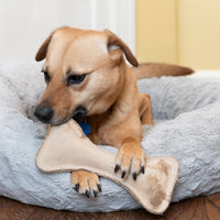 Thumbnail for SPOT Dura-Fused Leather Bone- Durable Dog Toy with Squeaker, Real Leather & Jute Fabric, Interactive Toy for Moderate & Aggressive Chewers, Medium & Large Dogs and Puppies, 9 inch